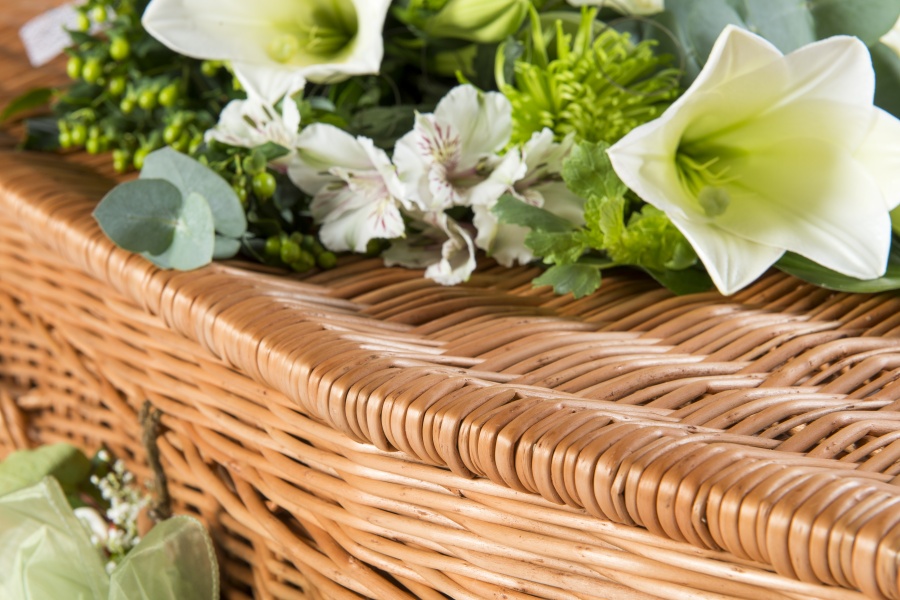 Natural Willow Traditional Coffin The green coffin